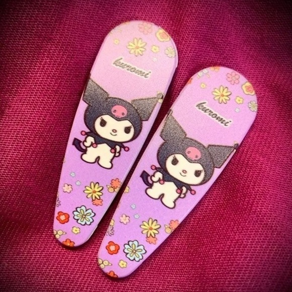 Lot De 4 Barrettes à Cheveux Kuromi Joy Toy - Coffret Cadeau 9x1,5x14 Cm - Accessoire Sanrio - 6